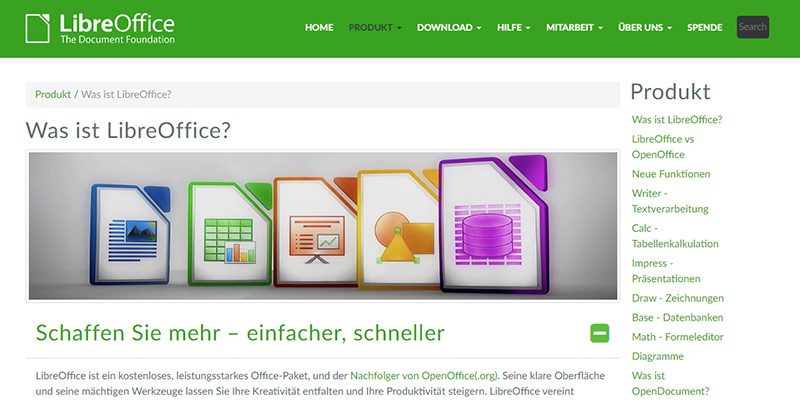 Microsoft-Office-Alternative: LibreOffice Screenshot