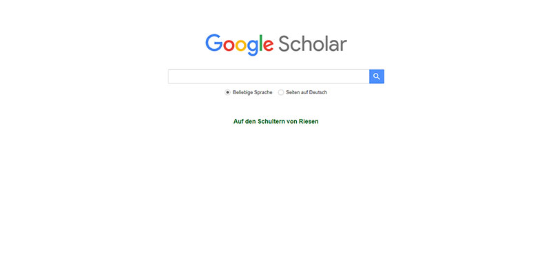 Screenshot Google Scholar