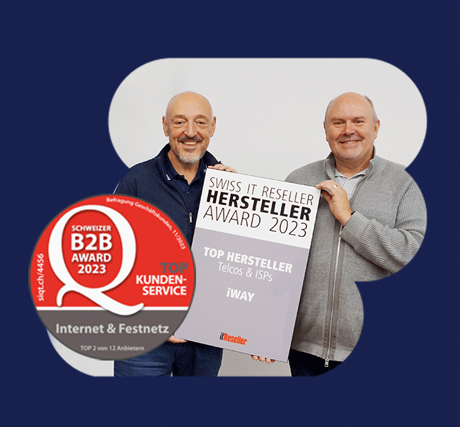 iWay belegt Spitzenplätze beim Schweizer B2B-Award und IT Reseller Hersteller Award